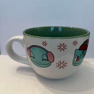 Green and White Character Mug